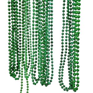 Green Bead Necklaces various shapes 17 strands